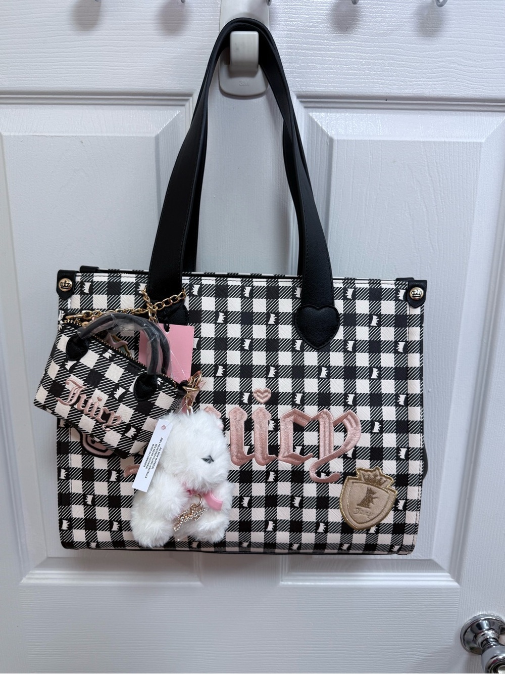 NWT Juicy Couture Study in Style W/ Scottie Tote in Liquorice - Picture 7 of 7